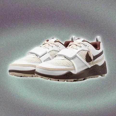 The Travis Scott x Nike Zoom Field Jaxx ‘Light Chocolate’ is, maybe, the trippiest sneaker of the year