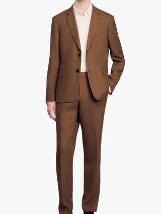 Sandro wool brown suit as selected by Faye Fearon