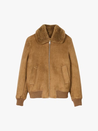 Sandro camel shearling jacket as selected by Faye Fearon