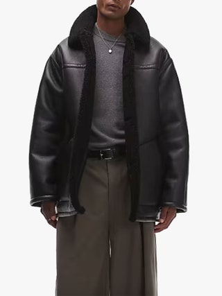 Topman faux shearling jacket as selected by Faye Fearon