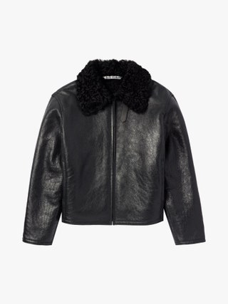 Acne Studios shearlingtrimmed leather jacket as selected by Faye Fearon