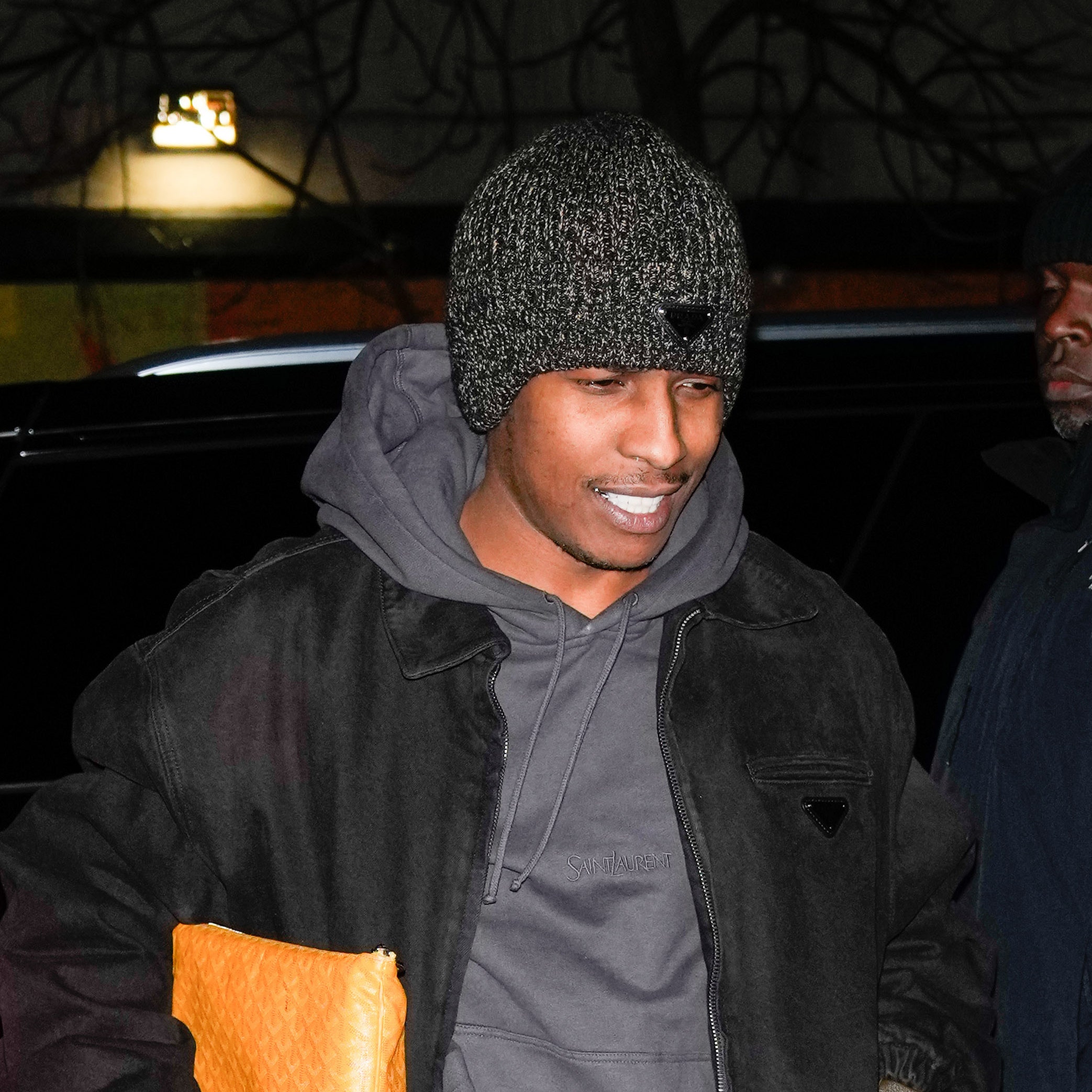 For date night, A$AP Rocky likes his beanies hot and high fashion