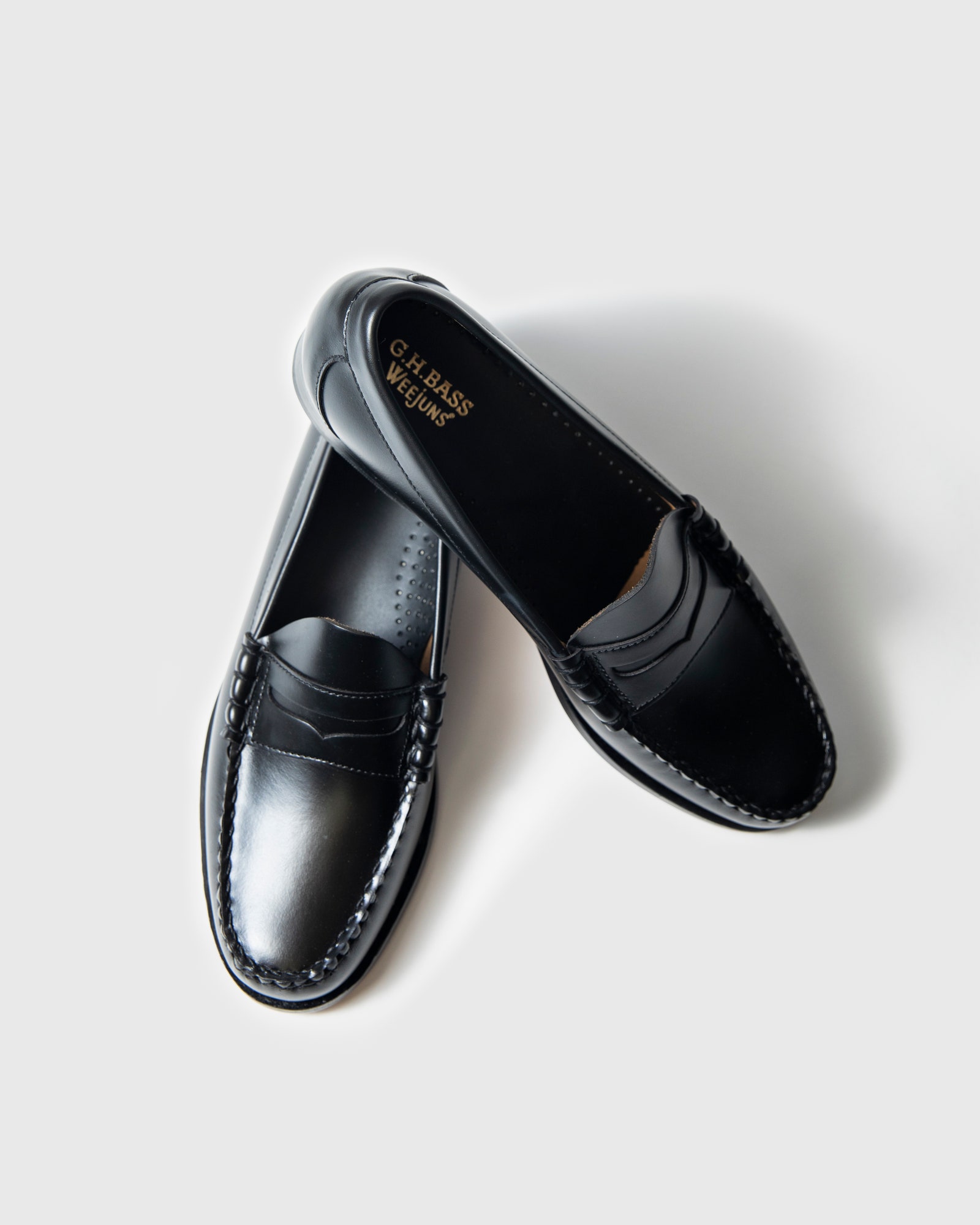 A pair of black Larson Weejuns Loafers