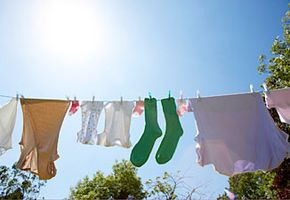 clothes on a line