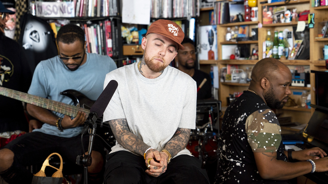 Mac Miller performs a Tiny Desk Concert on Aug. 1, 2018.