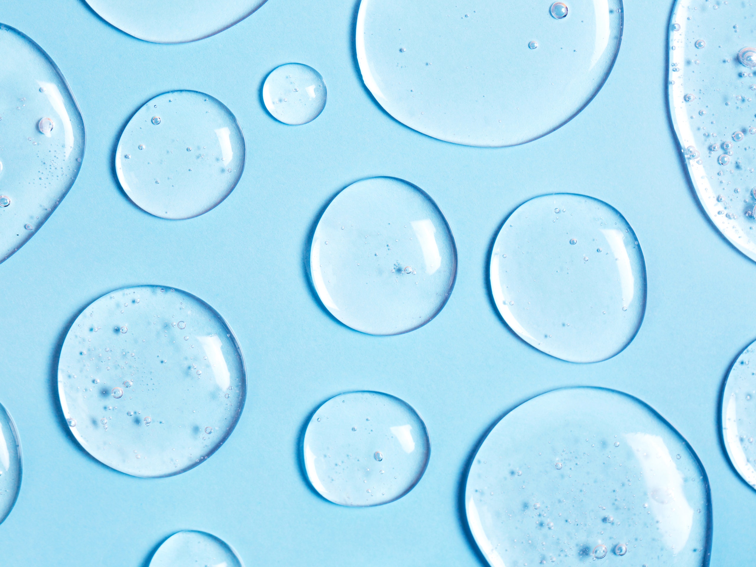 Gel blobs showing hyaluronic acid benefits