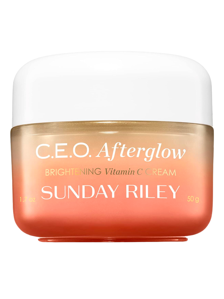 Sunday Riley C.E.O. Afterglow Brightening Vitamin C Moisturizer on a white background