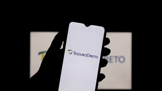 App do Tesouro Direto em tela de celular