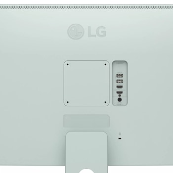 Back view of the 32 Inch LG MyView (32SR50F-G) Green Smart Monitor with FHD resolution and webOS