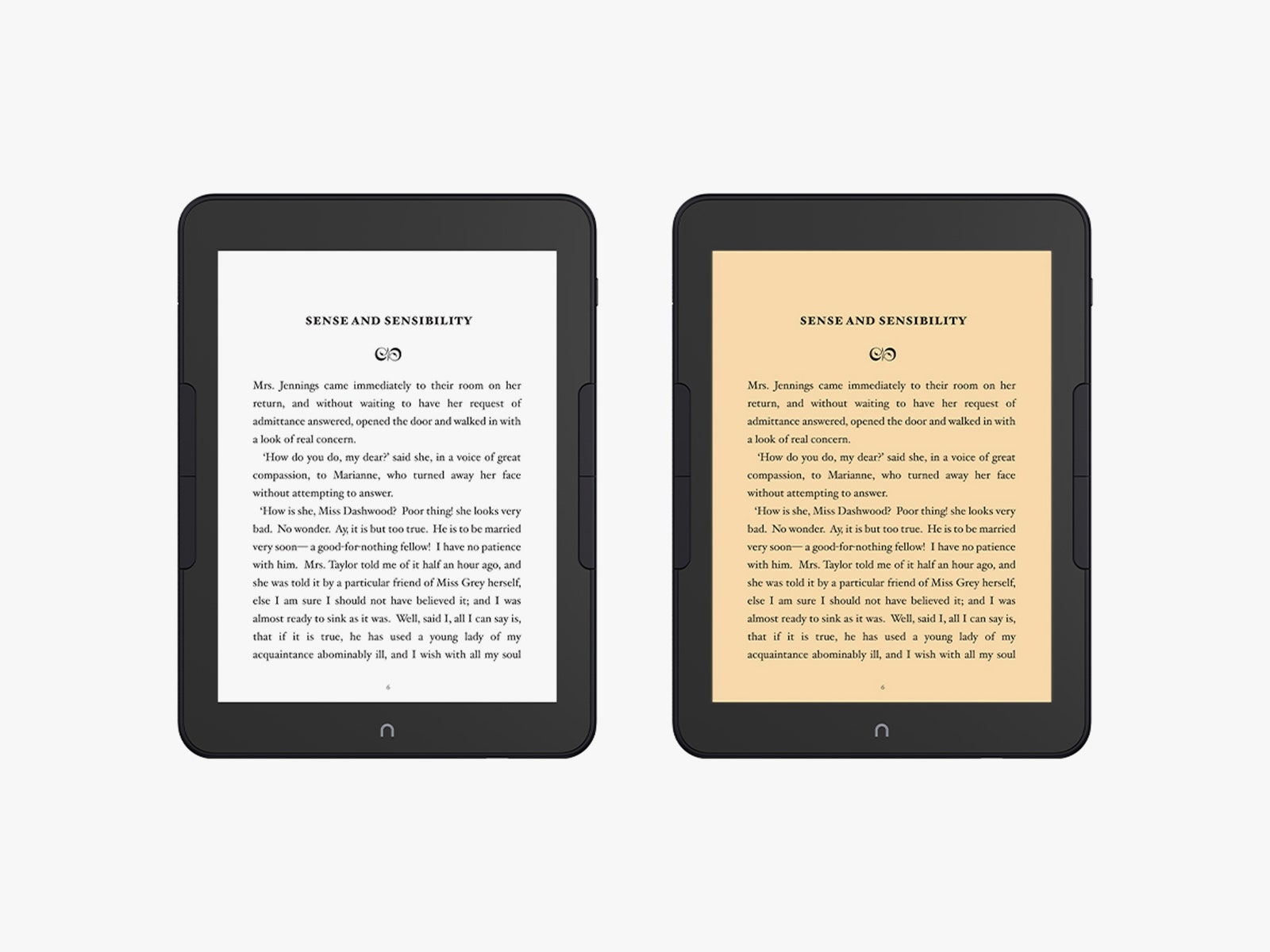 Comparison of the color scales on the Nook Glowlight 4 Plus ereaders