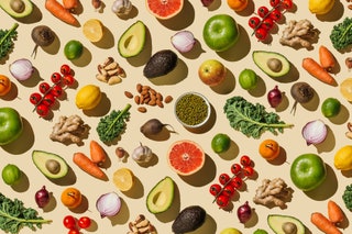 Vegetables on a backdrop