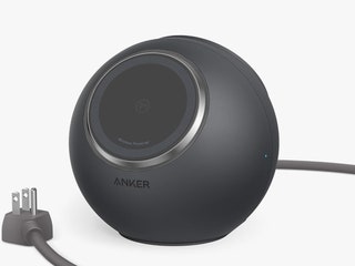 MagGo Magnetic Charging Station  a black sphere device with a cord