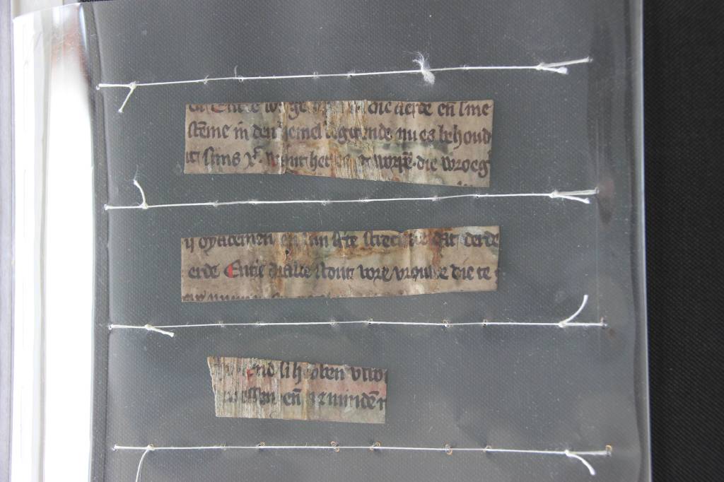 Leiden, UBL, BPL 2454 (13): Fragments of a Middle Dutch Apocalypse fitted in melinex