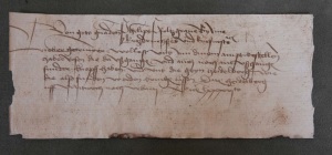 Note from 1461 requesting for wild roses