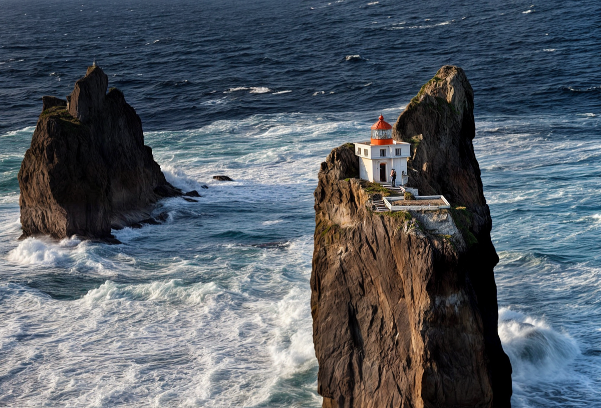 One of the most dramatic and most isolated lighthouses in the world, not suitable for people with vertigo or claustrophobia 