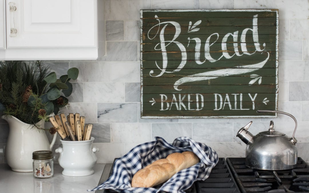 hand painted bread sign