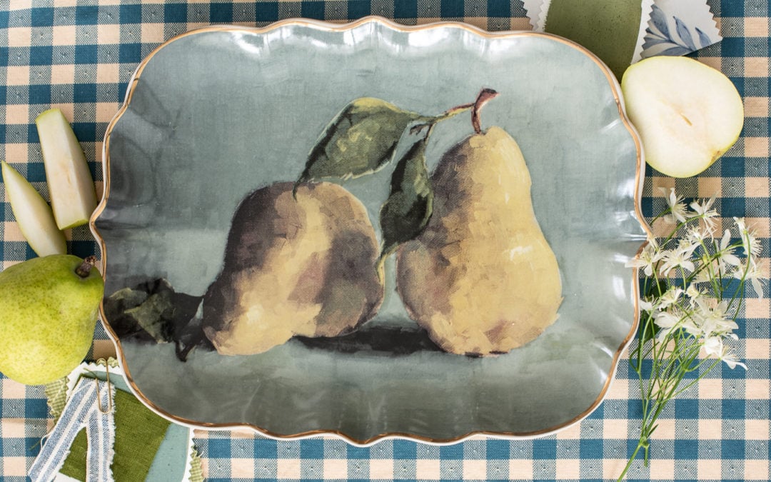 pear platter, prints, & tips on licensing artwork