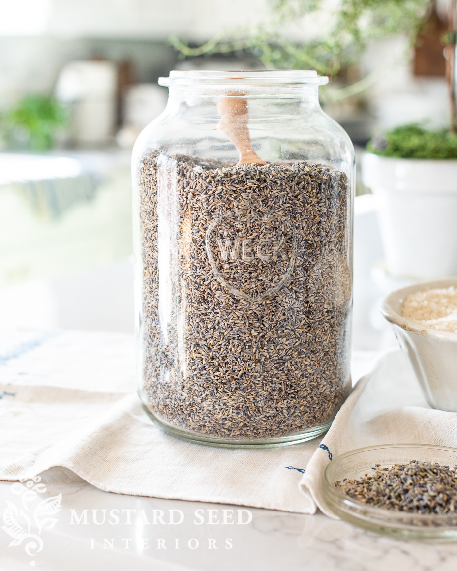 how to make a rice & lavender hot/cold pack | vintage weck jar | miss mustard seed
