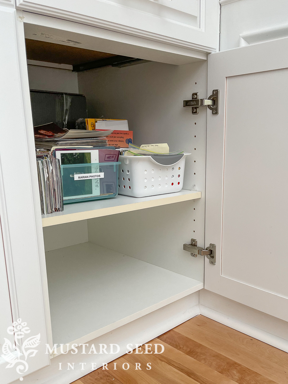built-in cabinet organizing | miss mustard seed
