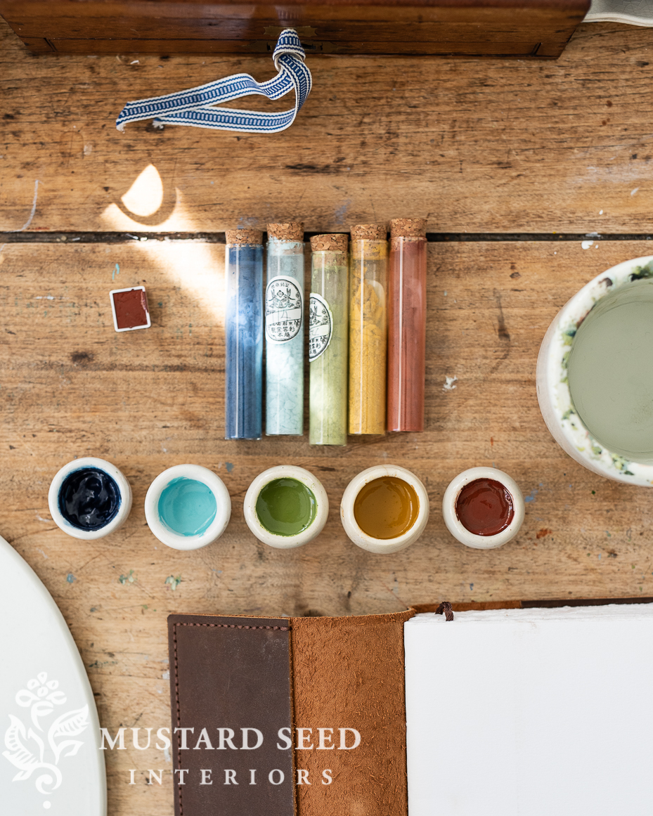 making color wheels with homemade watercolor paints | miss mustard seed