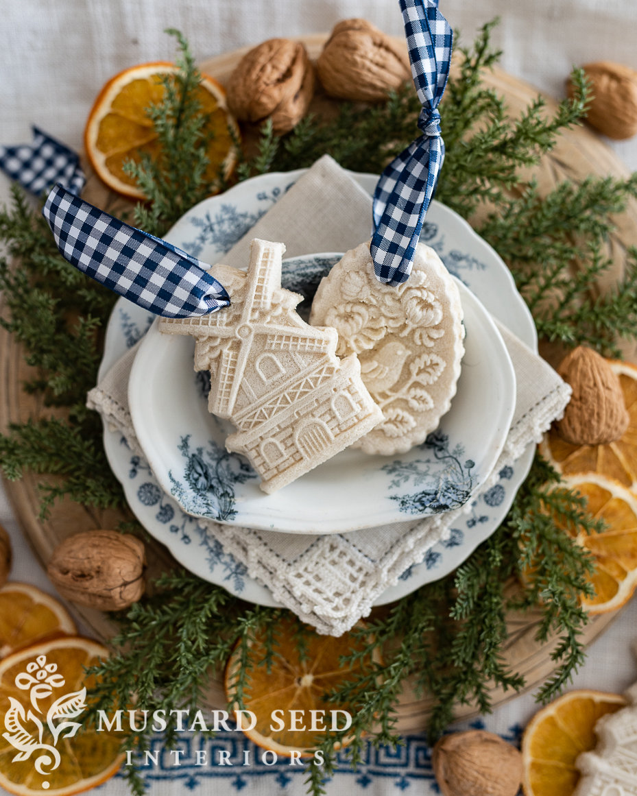 molded salt dough ornaments | christmas crafts | miss mustard seed
