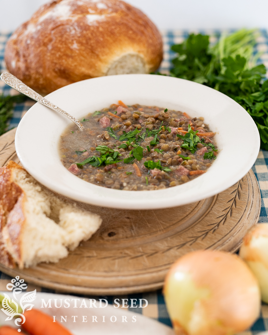 hearty lentil soup recipe | miss mustard seed