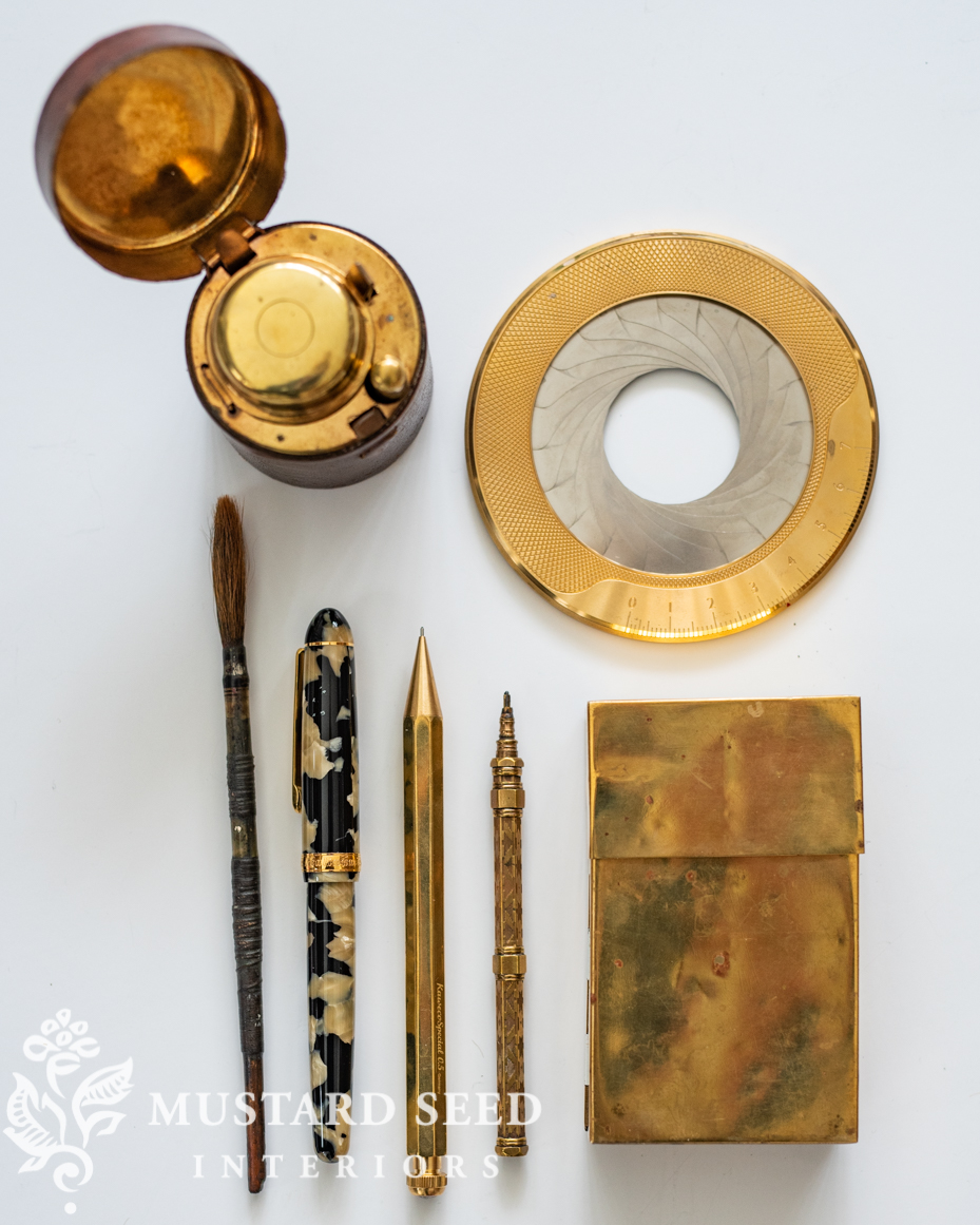 antique brass watercolor field box | art supply haul | miss mustard seed