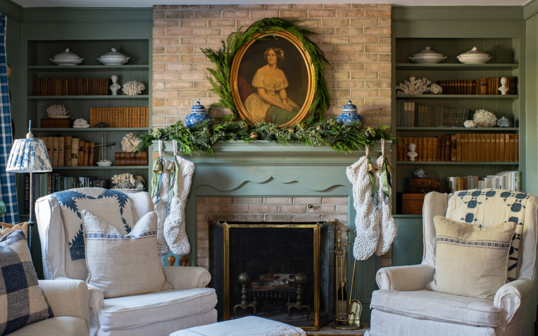 antique-style fireplace mantel reveal