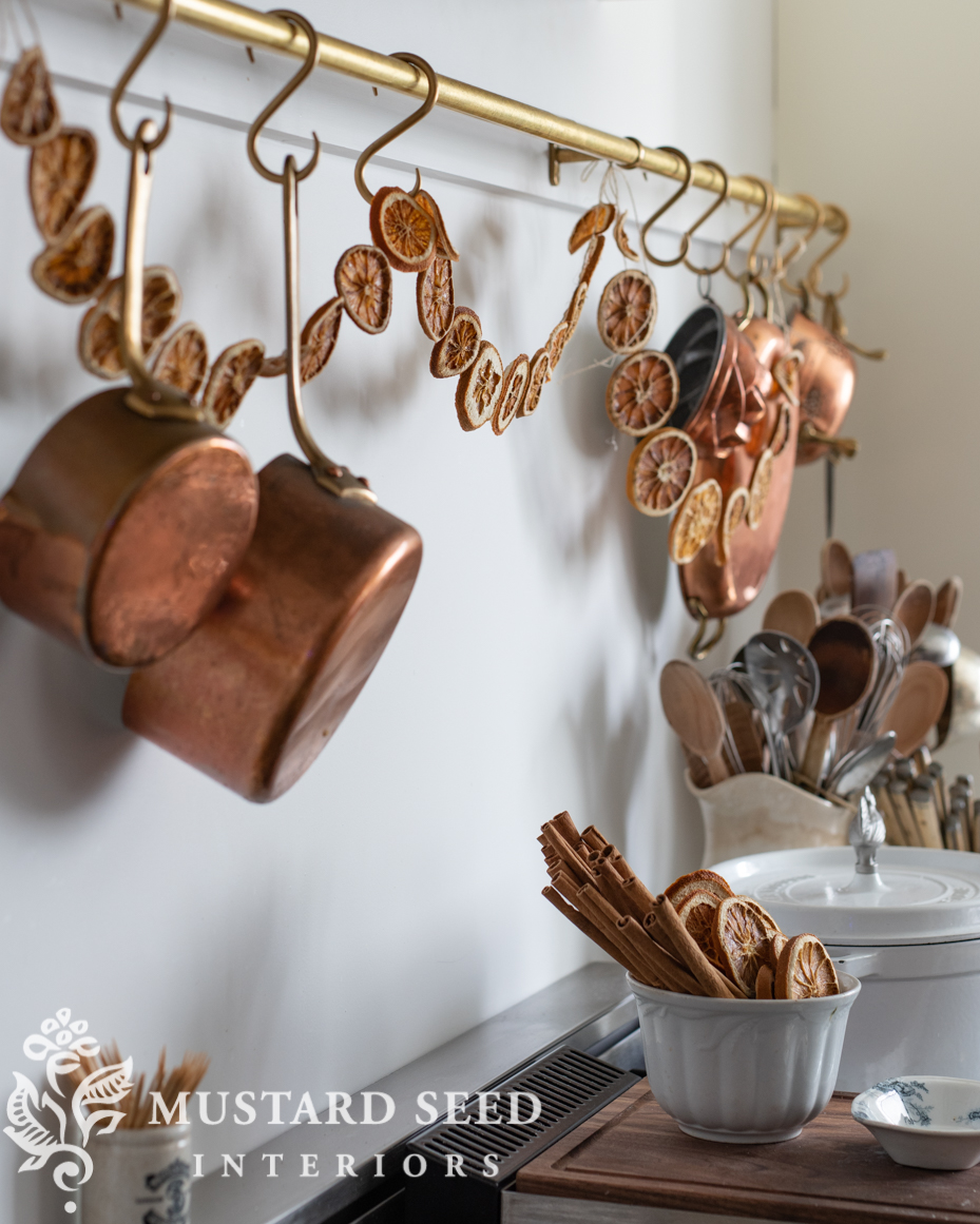 kitchen decorated for Christmas | miss mustard seed