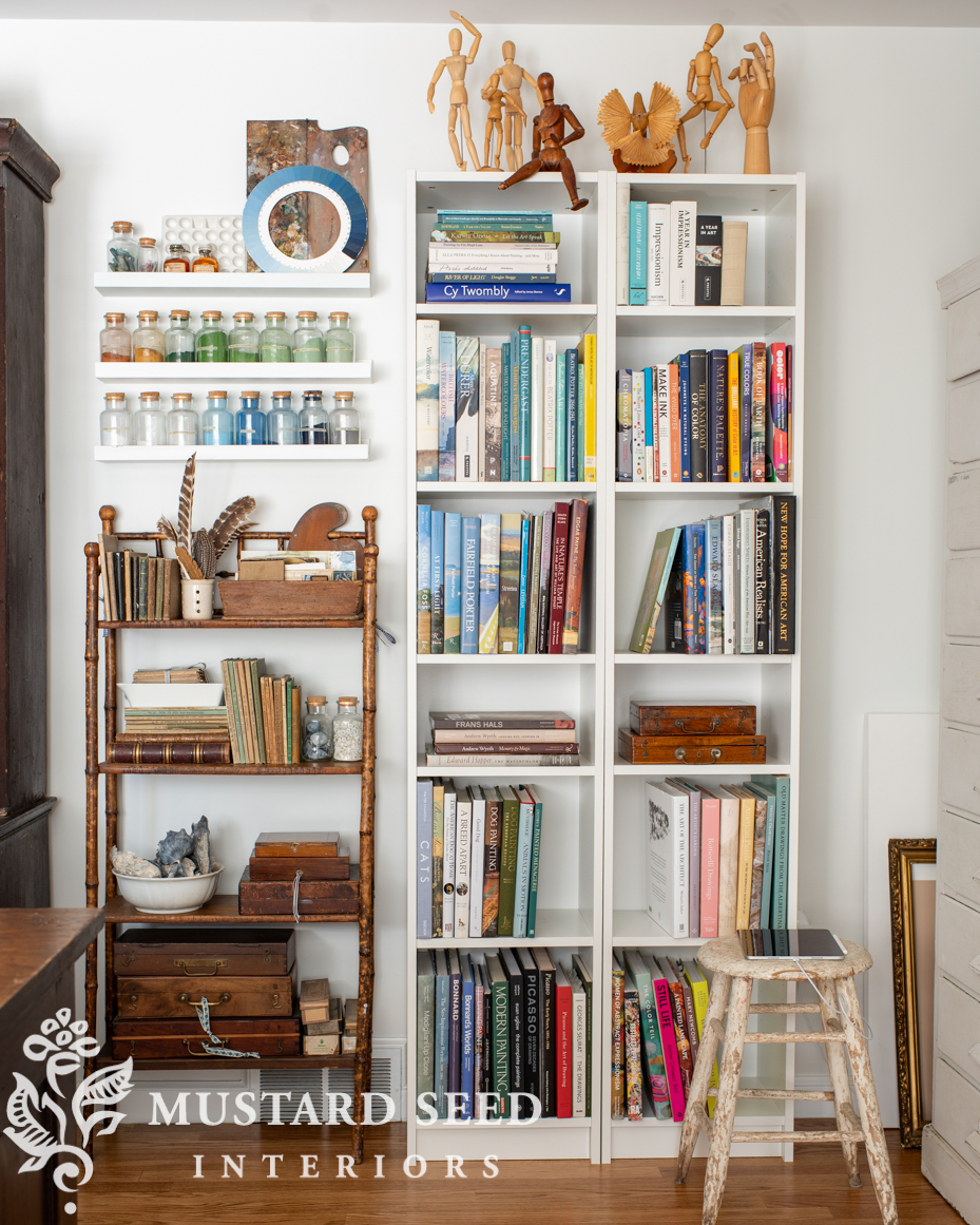 home studio | art book library | miss mustard seed