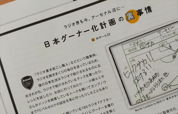 サッカー雑誌『footballista』にみやーんZZアーセナルコラムが掲載されました