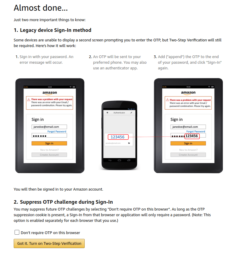 amazon 2 factor authentication