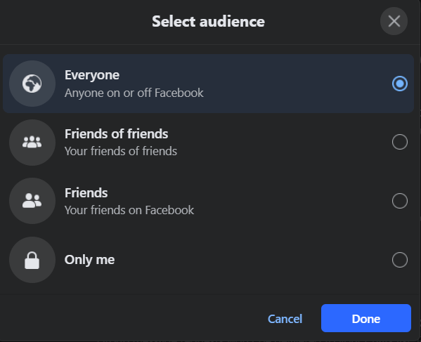 FaceBook Settings