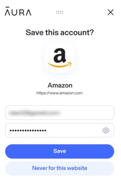 Aura password manager