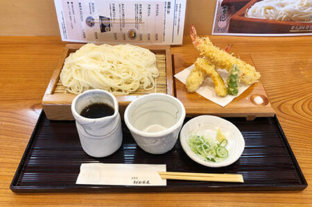 氷見うどん海津屋 うどん茶屋　海老天ぷらざるうどん