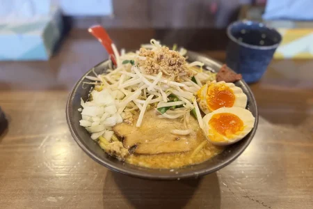 ベジポタ濃厚味噌ラーメン 味玉トッピング