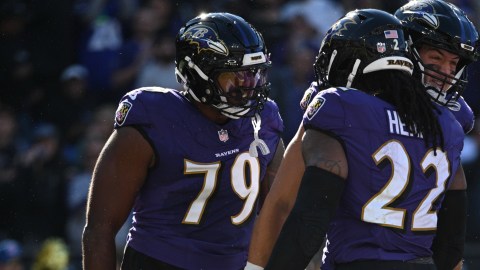 Baltimore Ravens offensive tackle Ronnie Stanley, running back Derrick Henry