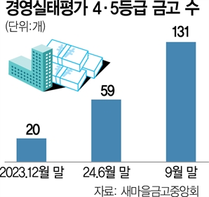 '부실' 새마을금고 2배 급증…위험 등급도 5곳