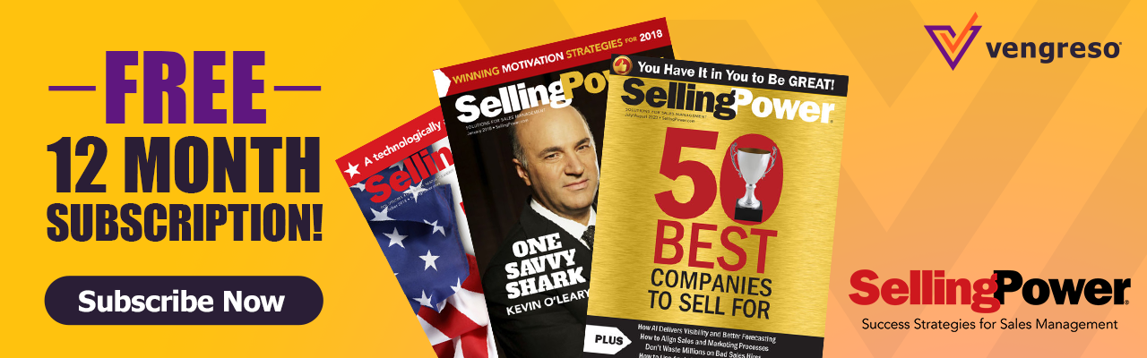 Free 1 Year Digital Subscription to Selling Power Magazine Banner