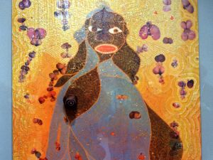 The New York Times editorial page aggressively defended Artist Chris Ofili's controversial dung-covered work The Holy Virgin Mary when it displayed at the Brooklyn Museum of Art in September 1999. (DOUG KANTER/AFP/Getty Images)