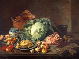 A still life by Baroque painter Giacomo Ceruti, offered by London-based dealers Colnaghi at TEFAF New York.