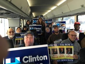 North Jersey Dems headed for the state line on Saturday.