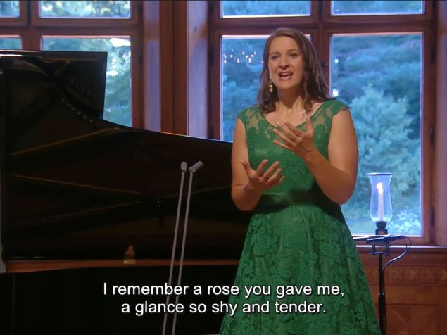 Soprano Lise Davidsen performing live from Oscarshall in Oslo.