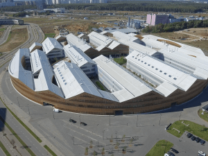 the campus of the Skolkovo Institute of Science and Technology, called Skoltech.