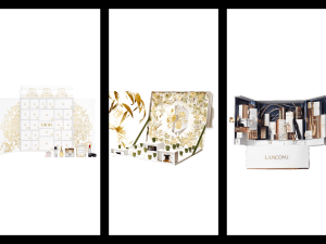collage of three advent calendars