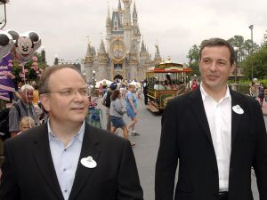 Jay Rasulo (L) and Bob Iger in 2005.