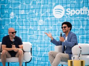 Spotify CEO and Co-Founder Daniel Ek and author and comedian Trevor Noah.
