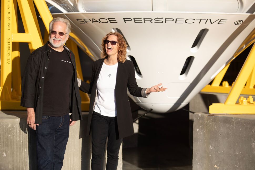 Space Perspective co-CEOs Taber MacCallum (left) and Jane Poynter.