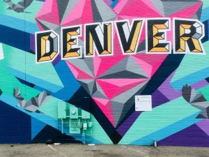 A colorful mural in Denver