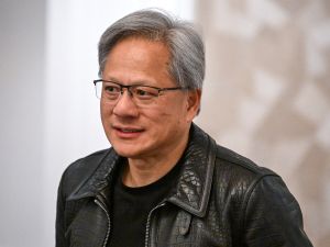 Man in black leather jacket and glasses